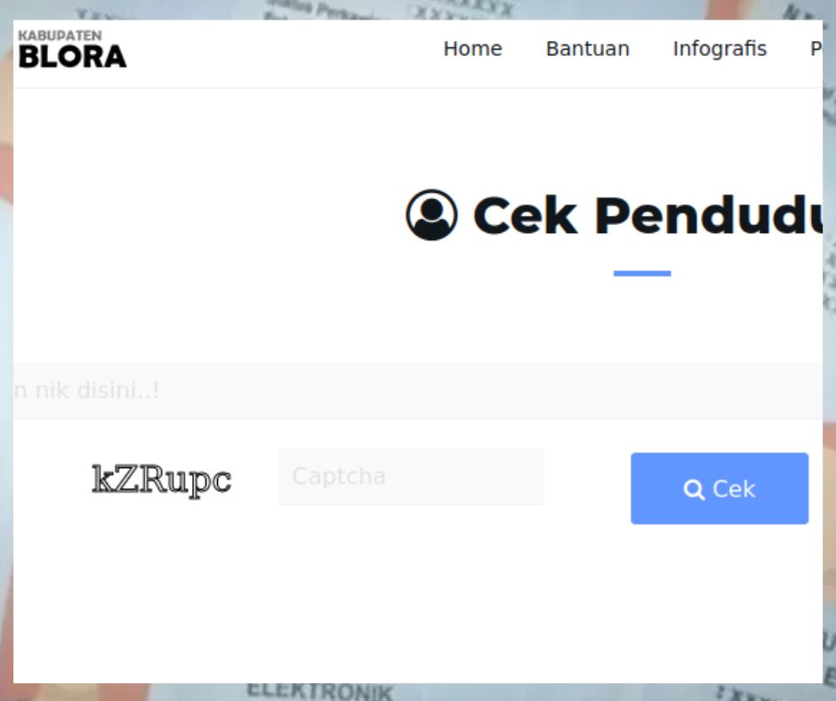 Layanan Cek KTP Online Blora, Jawa Tengah. Dinas Kependudukan dan Pencatatan Sipil (Disdukcapil) Kabupaten Blora menghadirkan layanan online untuk untuk berbagai hal mengenai data kependudukan.