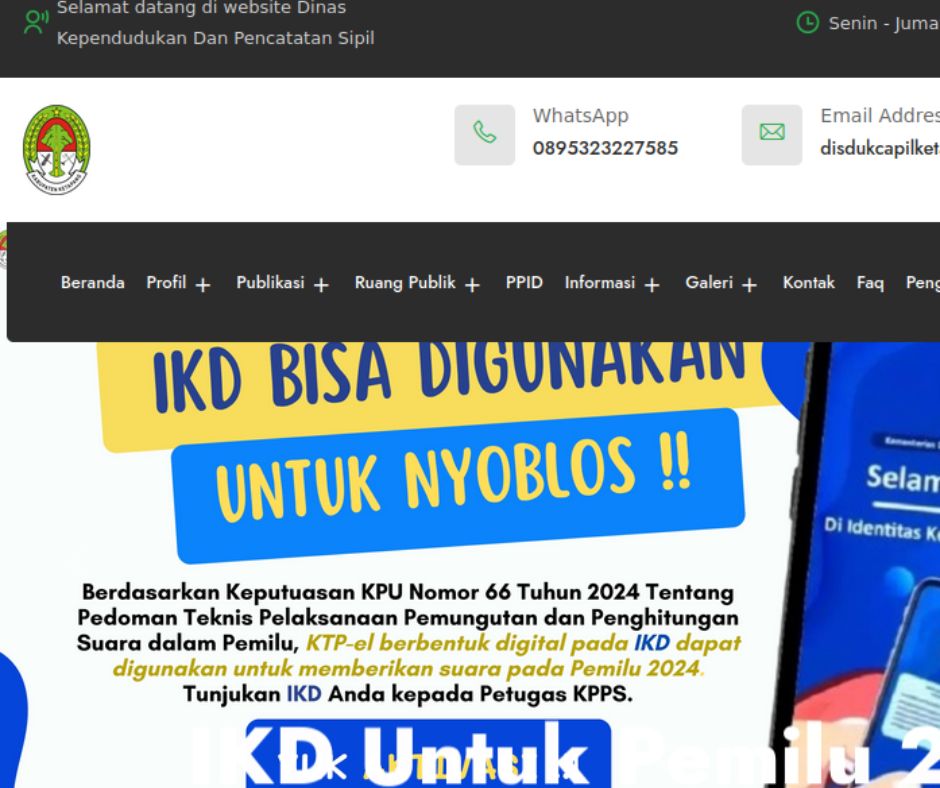 Layanan cek KTP online Ketapang. NIK e-KTP yang sudah tervalidasi di database dukcapil nantinya dapat mempermudah urusan yang berhubungan dengan data kependudukan.