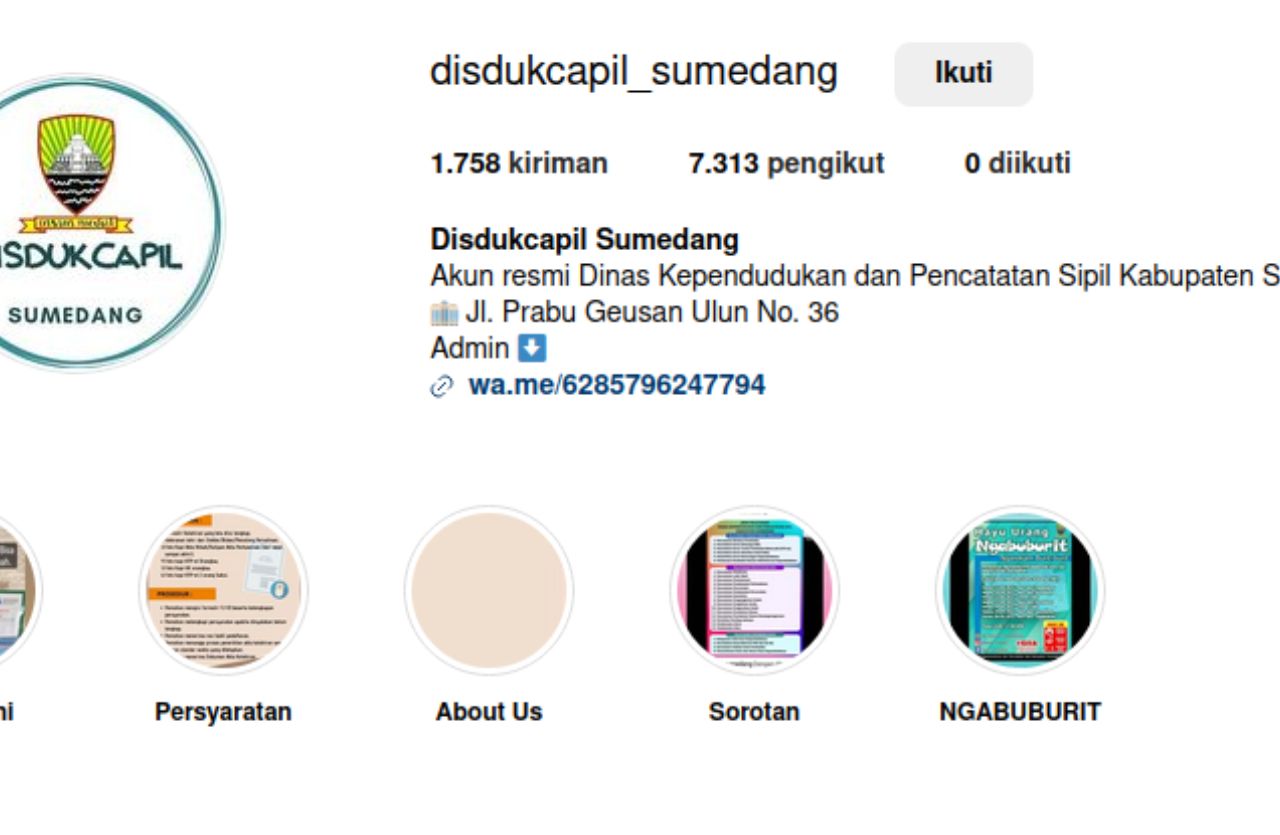 Selain nomor WA Disdukcapil Sumedang +6285796247794, masyarakat juga bisa memanfaatkan layanan WA KEPO (Whatsapp Kebutuhan Informasi dan Pelayanan Online). Untuk menggunakan layanan ini, cukup ketik "SAMPURASUN" dan kirim ke +62 811-2220-2220.