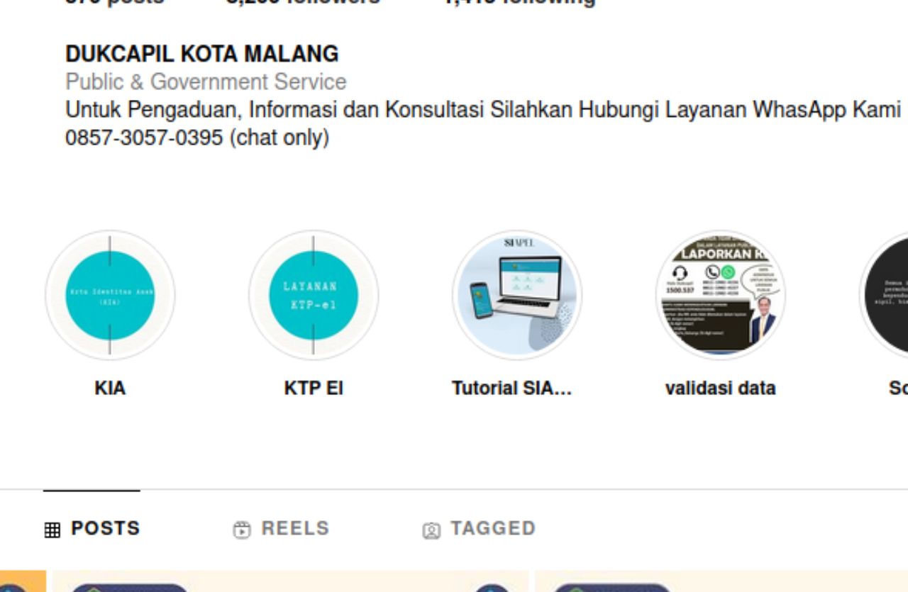 Nomor WhatsApp Disdukcapil Kabupaten Malang adalah 0857-3057-0395. Dengan adanya layanan ini, masyarakat dapat langsung mengajukan pertanyaan, melakukan pengaduan, atau meminta informasi terkait administrasi kependudukan