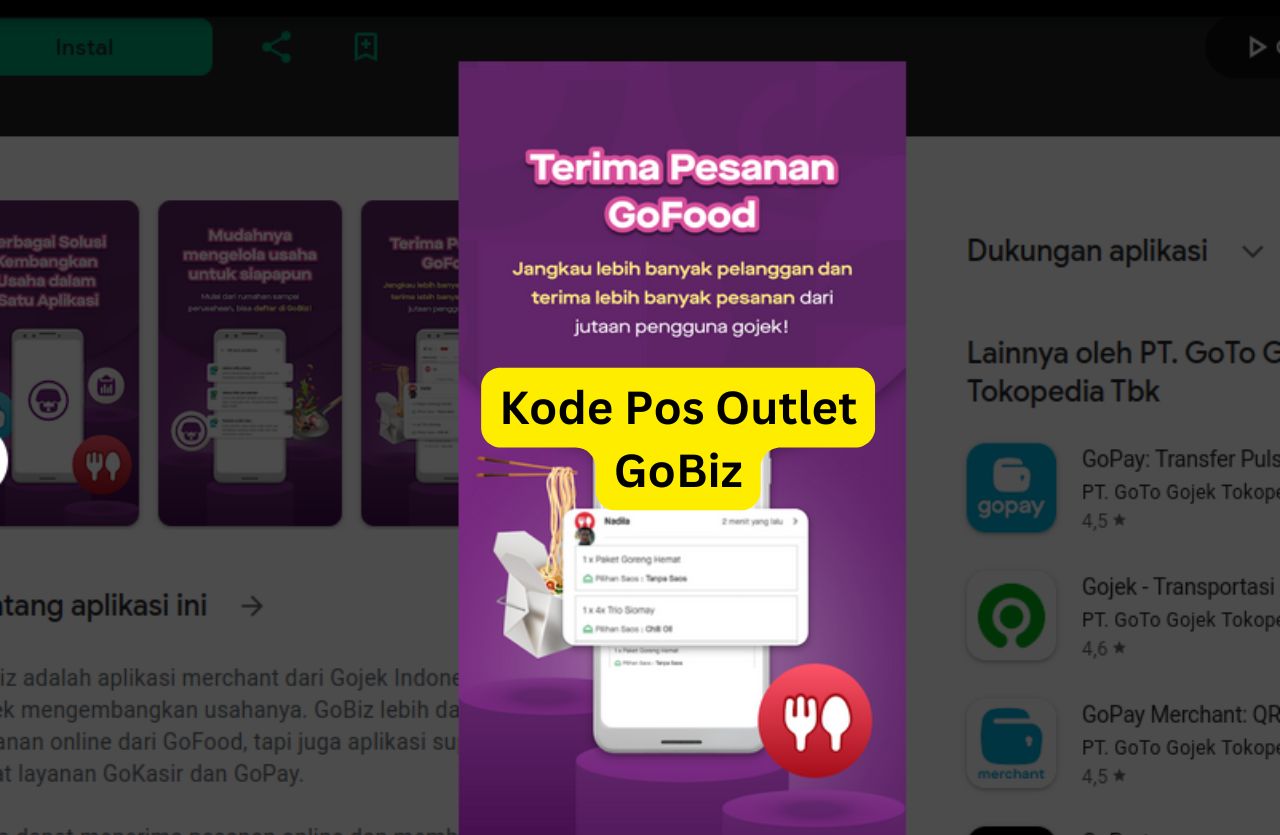 Dalam konteks GoBiz, kode pos outlet merujuk pada kode pos wilayah tempat outlet atau usaha Anda beroperasi.