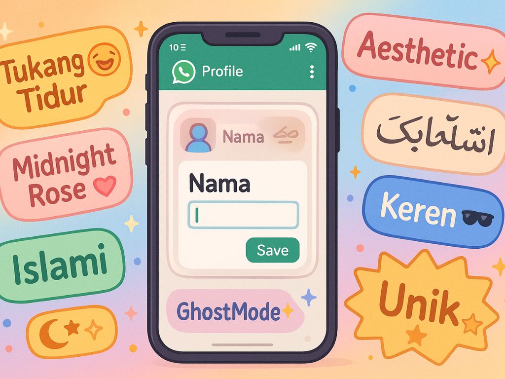 Inspirasi nama untuk WA sendiri mungkin terdengar sepele, tapi bagi sebagian orang, ini bisa jadi cara seru buat mengekspresikan diri. Nama di WhatsApp bukan cuma sekadar identitas, tapi bisa jadi gambaran suasana hati, kepribadian, bahkan selera humor.