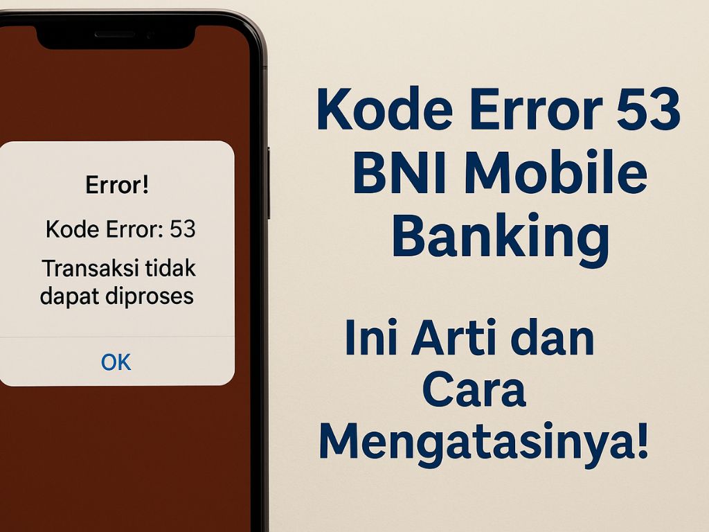 Kode Error 53 BNI Mobile Banking memang kerap muncul di saat yang kurang tepat—biasanya saat kita sedang butuh transaksi cepat dan penting. Tiba-tiba aplikasi menampilkan pesan error dan transaksi pun gagal. Buat sebagian orang, error ini bisa bikin panik karena tidak tahu artinya, apalagi tidak ada penjelasan rinci dari aplikasi.