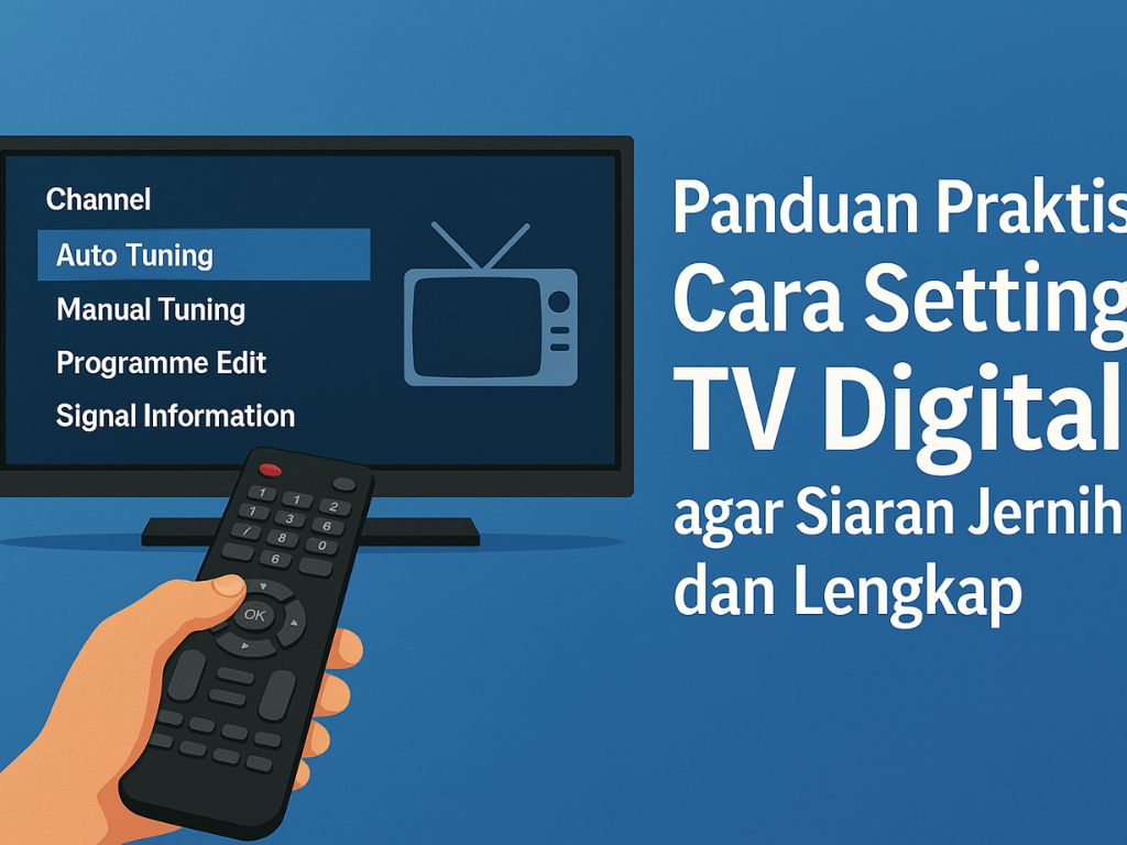 Cara setting TV digital menjadi hal penting yang perlu dipahami di era siaran televisi modern seperti sekarang. Seiring dengan migrasi dari siaran analog ke digital, banyak pemilik televisi mengalami kebingungan saat tidak menemukan siaran yang biasanya muncul otomatis. Masalah ini seringkali bukan karena kerusakan perangkat, melainkan kurang tepatnya pengaturan awal atau kondisi teknis sederhana yang luput diperhatikan.