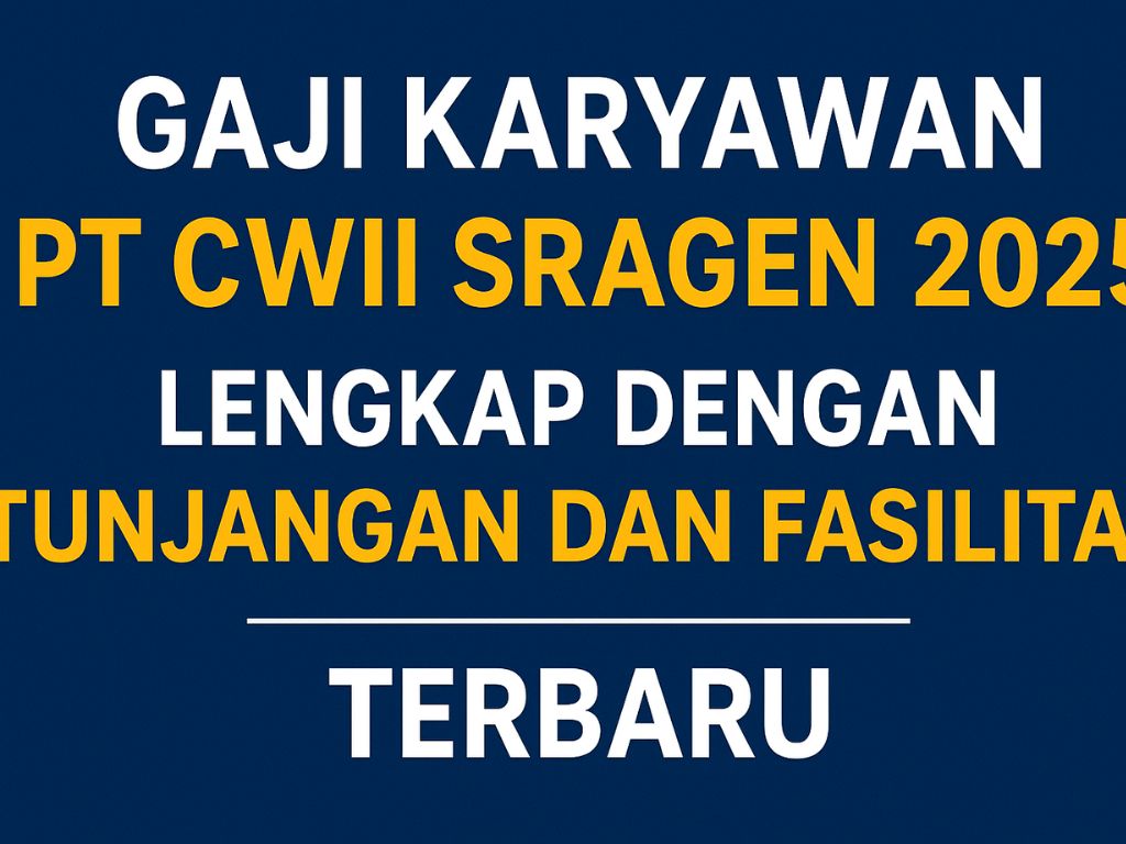 PT CWII menjadi salah satu perusahaan multinasional yang cukup dikenal di Sragen, Jawa Tengah, khususnya dalam industri plastik, molding, dan mainan anak-anak. Bagi masyarakat sekitar maupun pencari kerja dari berbagai daerah, informasi mengenai gaji, tunjangan, serta fasilitas di perusahaan ini tentu sangat penting. Tidak hanya untuk melihat peluang karir yang menjanjikan, tetapi juga untuk memahami bagaimana sebuah perusahaan besar memberikan kesejahteraan bagi karyawannya.
